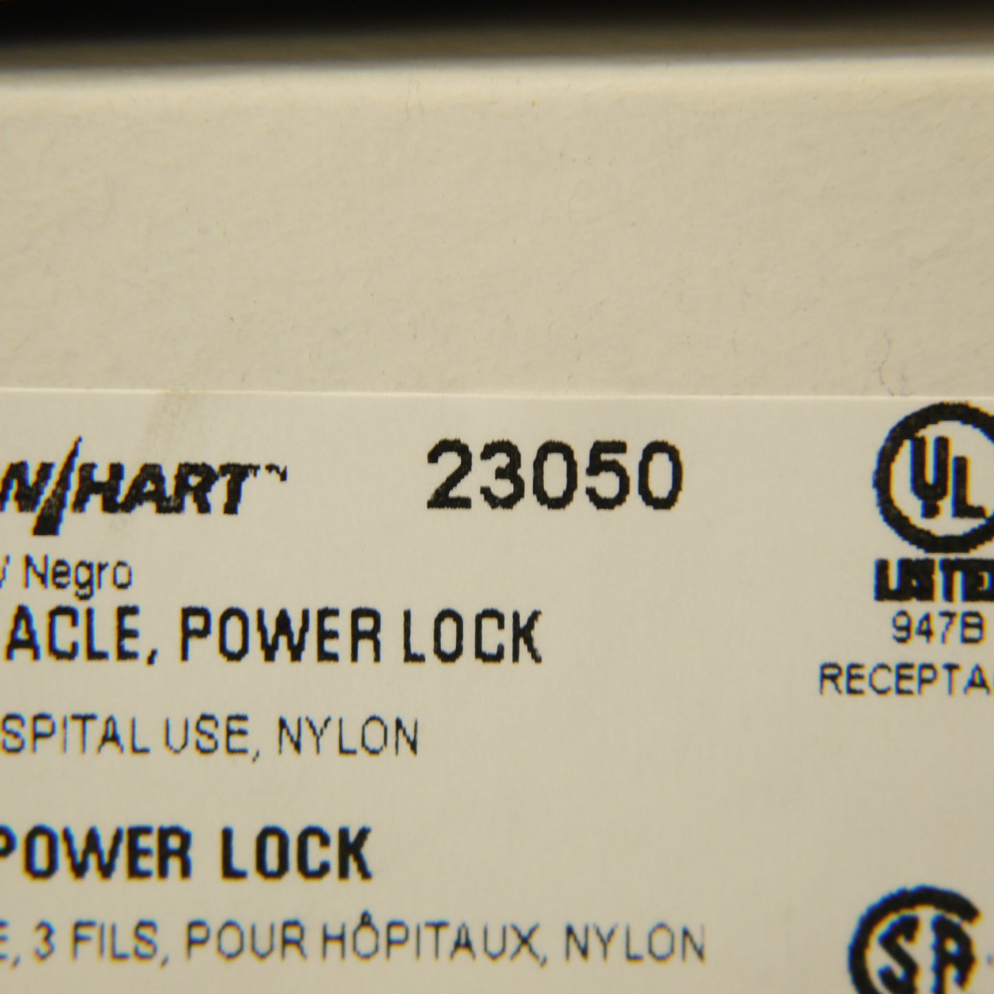 Cooper 23050 Black Hospital Use Power-Lock Receptacle Outlet 20A 125V 5-20R