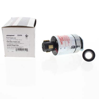 Cooper 23056 Gray Steel 20A 125V 2-Pole 3-Wire Armored Powerlock Connector Plug