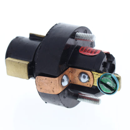 Cooper 23056 Gray Steel 20A 125V 2-Pole 3-Wire Armored Powerlock Connector Plug