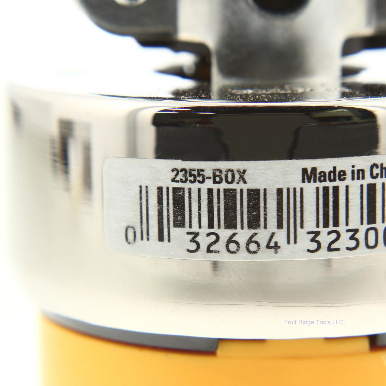 Cooper 2355 Yellow Armored Locking Connector L10-20R 20A 125/250V 3-Pole 3-Wire