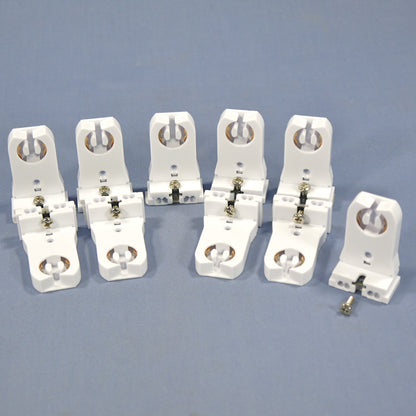 10 Cooper Fluorescent Lamp Holder Light Sockets T8 T12 Medium Bi-Pin 2509W