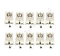 Cooper 2510W Fluorescent Lampholder Short Sockets T8 T12 Medium Bi-Pin 10-Pack