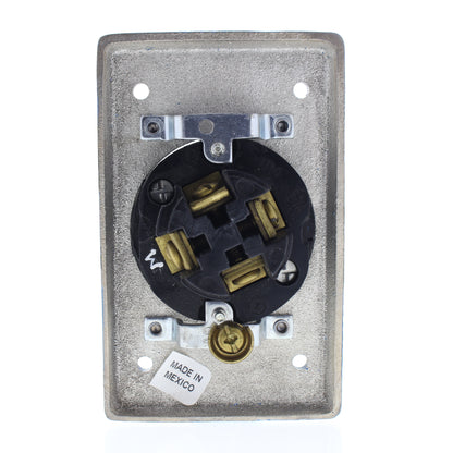 Cooper 25403 Blue Industrial CastIron Powerlock 30A/600VAC 20A/250VDC Receptacle