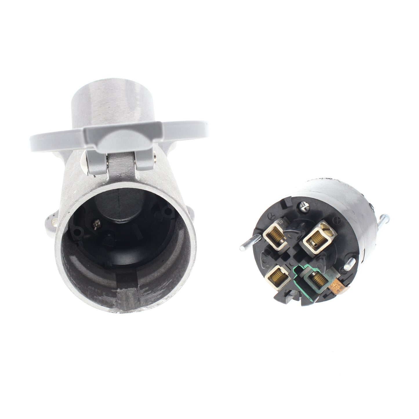 Cooper 26421 Gray Industrial Receptacle Angled W/Lid Powerlock 60A 600V 3P4W
