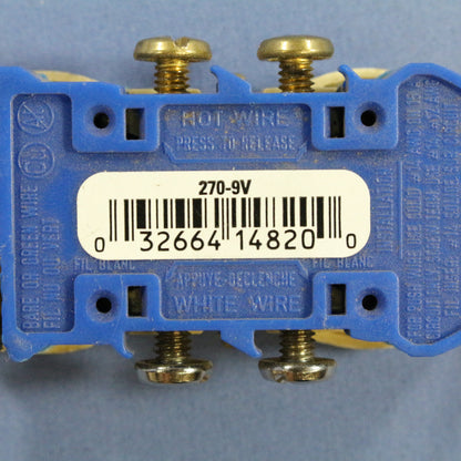 Cooper Ivory Duplex Outlet Receptacle Auto-Grounding Nema 5-15R 15A Bulk 270-9V