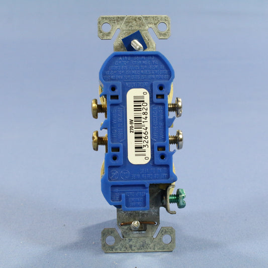 Cooper Ivory Duplex Outlet Receptacle Auto-Grounding Nema 5-15R 15A Bulk 270-9V
