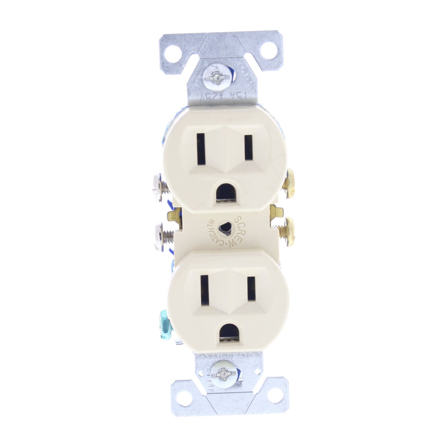 Cooper 270A Almond Residential Duplex Outlet Receptacle NEMA 5-15R 15A 125V Bulk