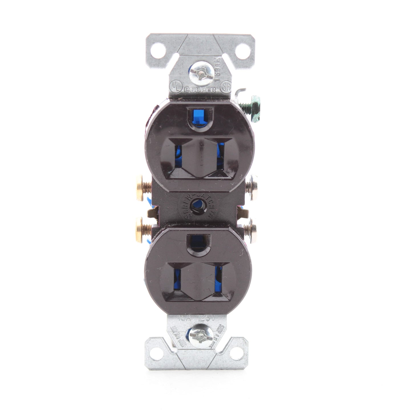 Cooper 270B Brown Residential Grade Duplex Outlet NEMA 5-15R 15A Bulk Receptacle