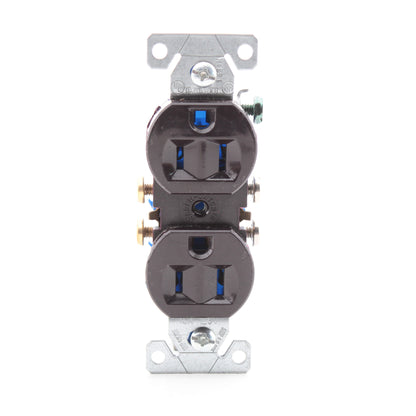 Cooper 270B Brown Residential Grade Duplex Outlet NEMA 5-15R 15A Bulk Receptacle