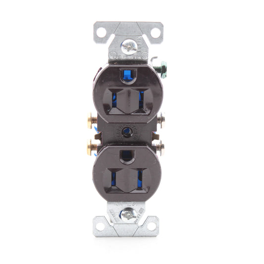 Cooper 270B Brown Residential Grade Duplex Outlet NEMA 5-15R 15A Bulk Receptacle