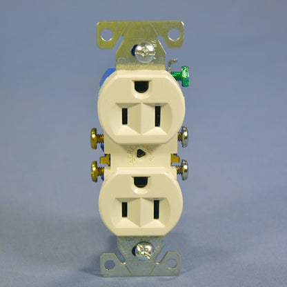 Cooper 270LA Light Almond Residential Duplex Outlet Receptacle 5-15R 15A Bulk