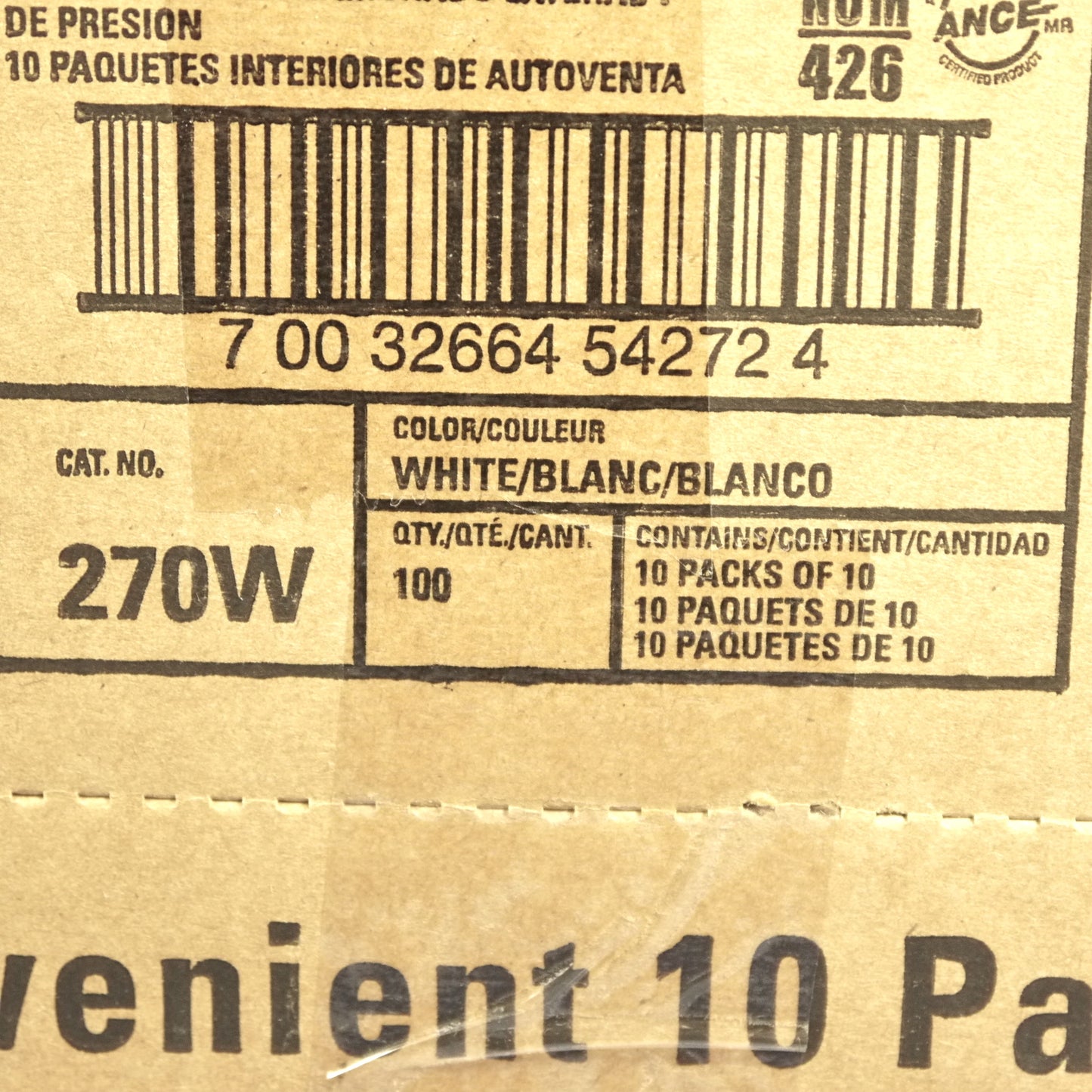100 Cooper White Residential Duplex Outlet Receptacles Nema 5-15R 15A 125V 270W