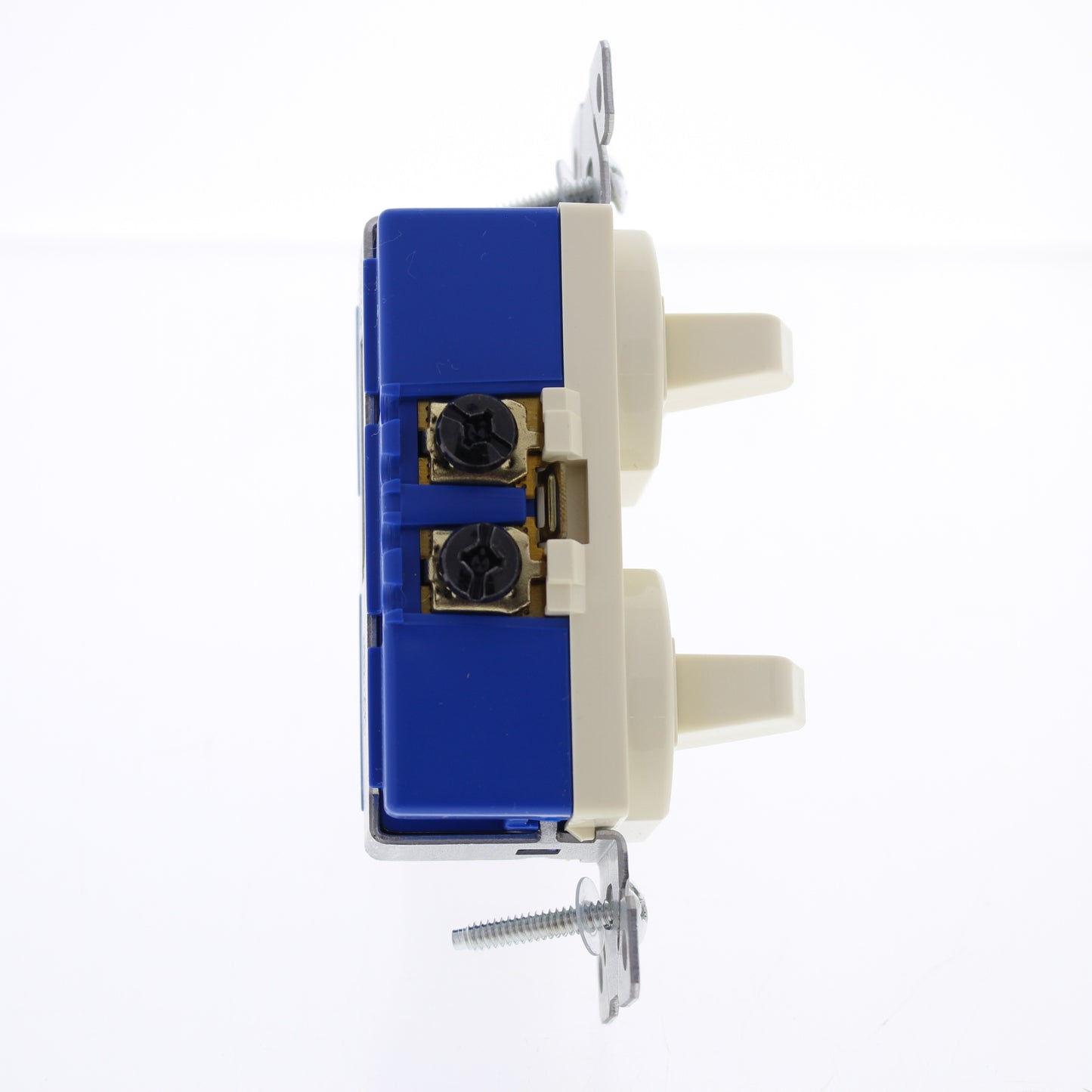 Cooper 271A Almond 15A Single Pole Double Toggle Duplex Wall Light Switches