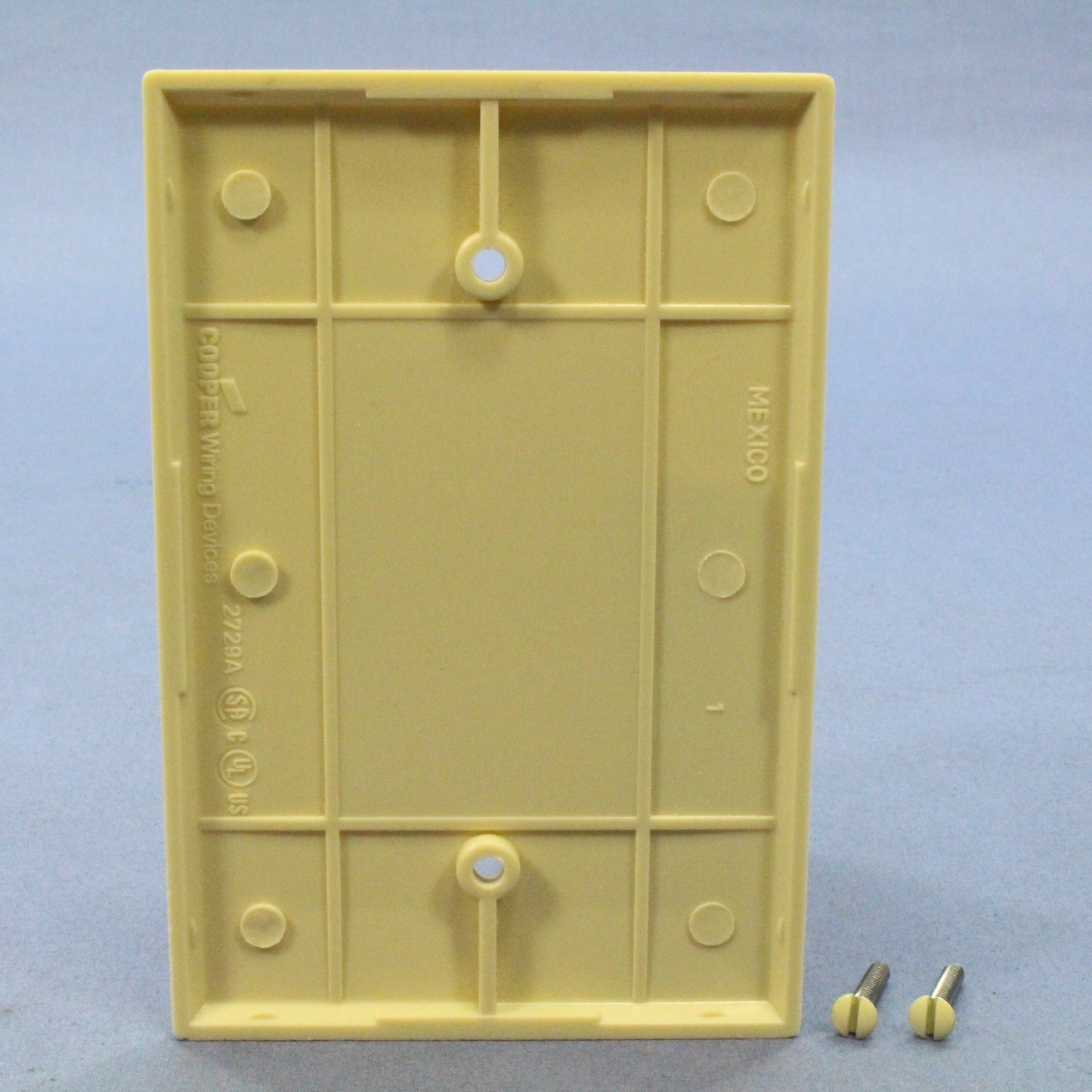 Cooper 2729V Ivory 1-Gang Box Mount Blank Thermoset Wallplate Oversize Cover