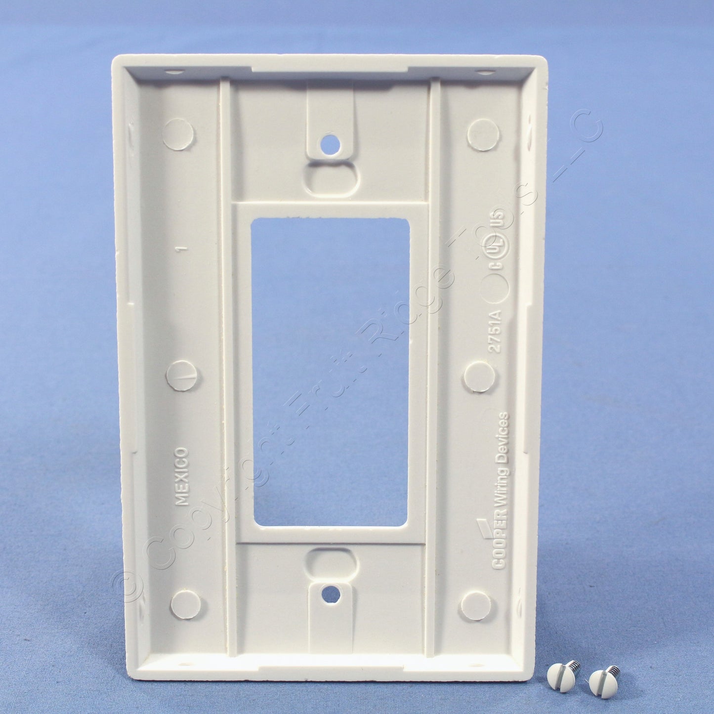 Cooper 2751W White 1-Gang Oversize Decorator Thermoset Wallplate GFCI Cover 10pc