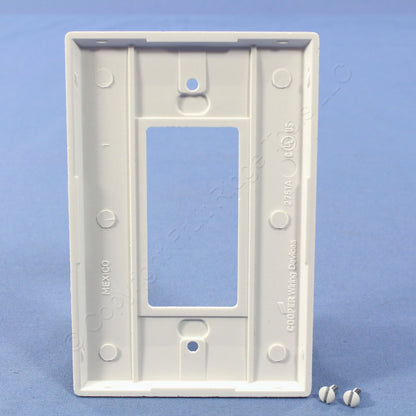 Cooper 2751W White 1-Gang Oversize Decorator Thermoset Wallplate GFCI Cover 10pc