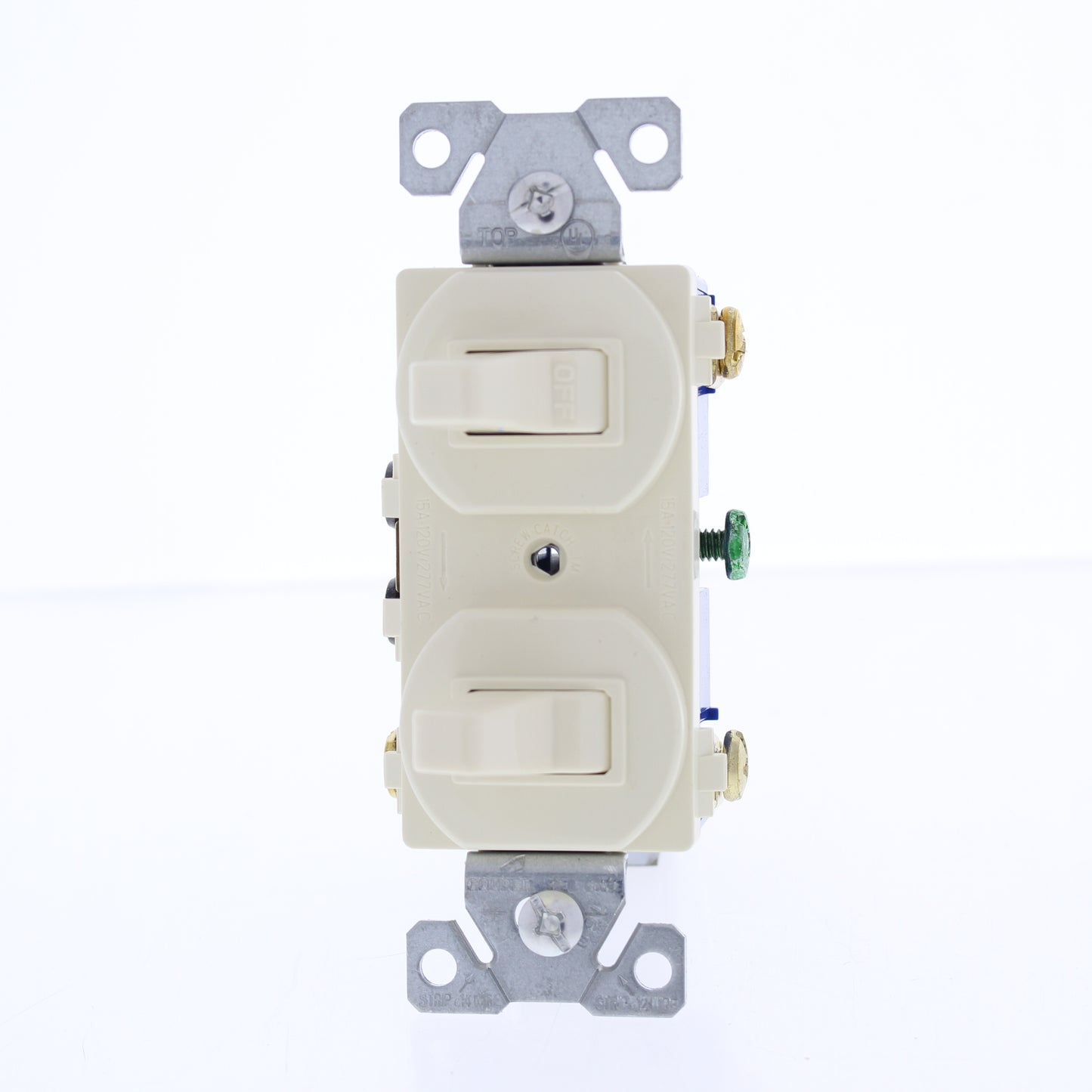 Cooper 275A 3-Way Almond pcs Double Wall Toggle Light Switch15A Single Pole 8pcs