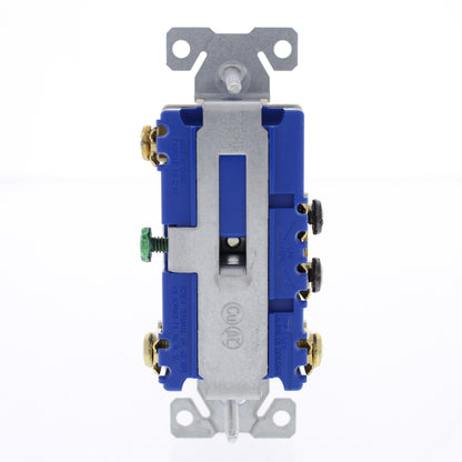 Cooper 275A 3-Way Almond pcs Double Wall Toggle Light Switch15A Single Pole 8pcs