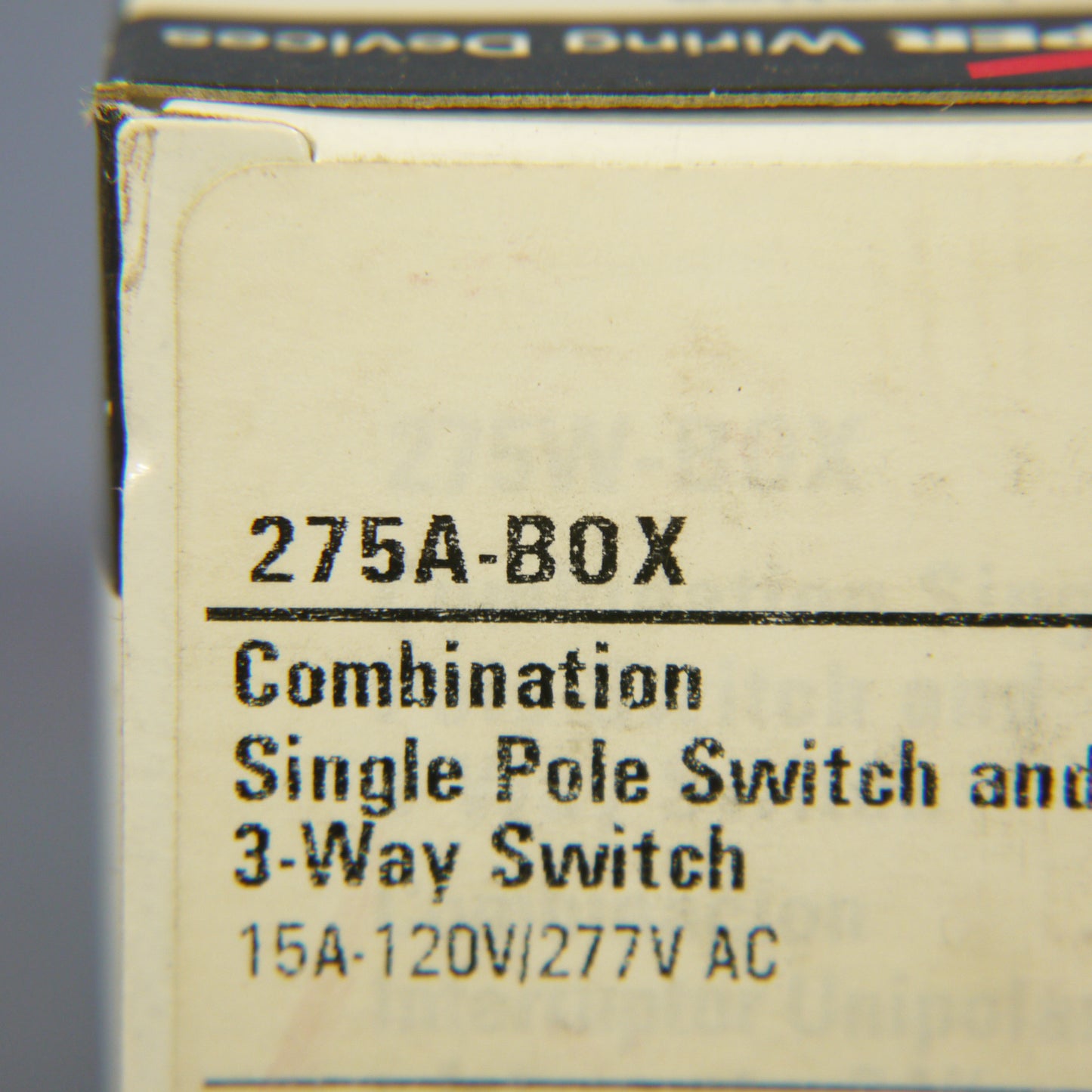 Cooper 275A  Almond 3-Way Duplex 15A Toggle Light Switch Single Pole