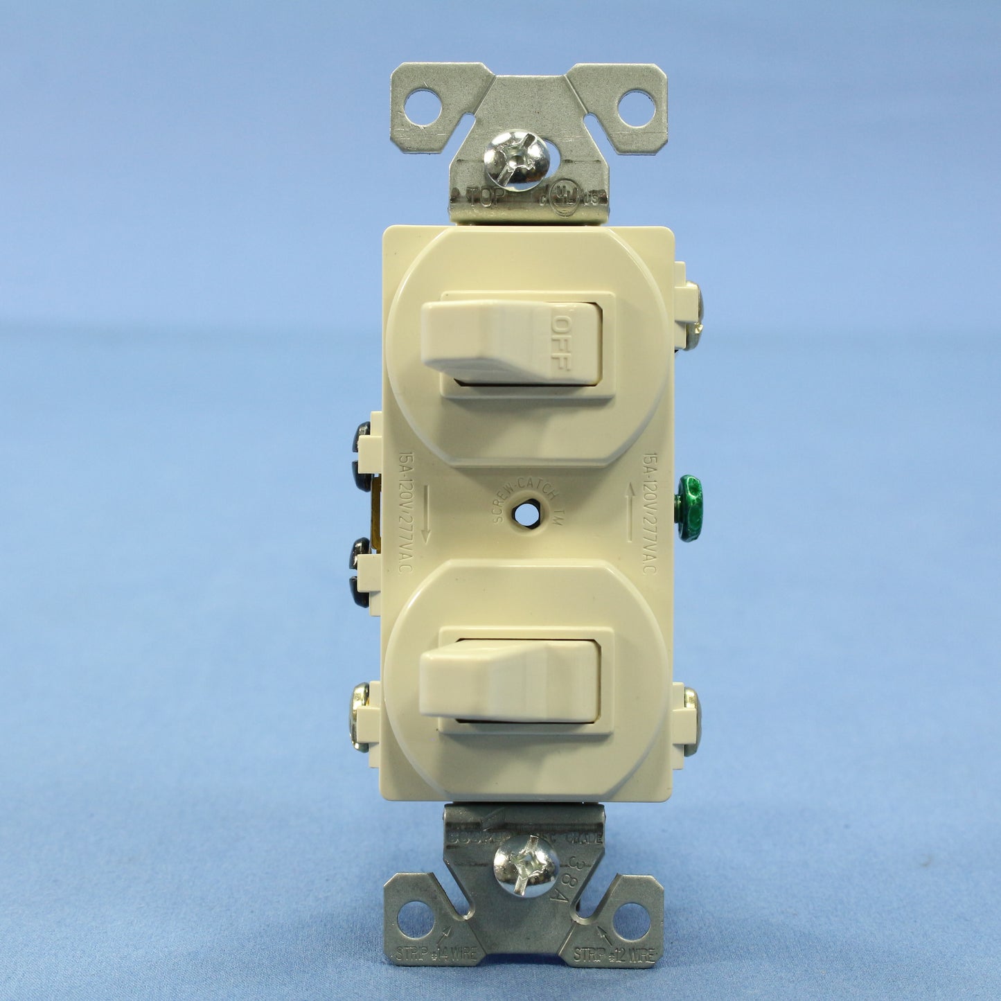 Cooper 275LA Light Almond Double Wall Toggle Light Switch 15A Single Pole 3-Way