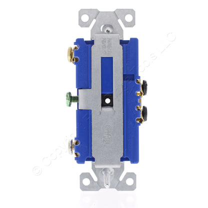 Cooper #277A Almond Pilot Light Toggle Wall Switch Single Pole Control 15A 120V
