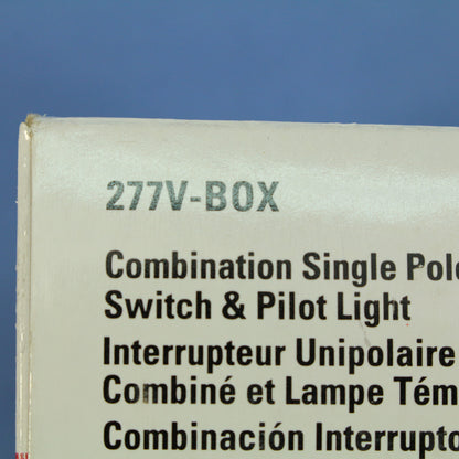 Cooper #277V Ivory 15A Single Pole Pilot Light Toggle Wall Switch Control 120V