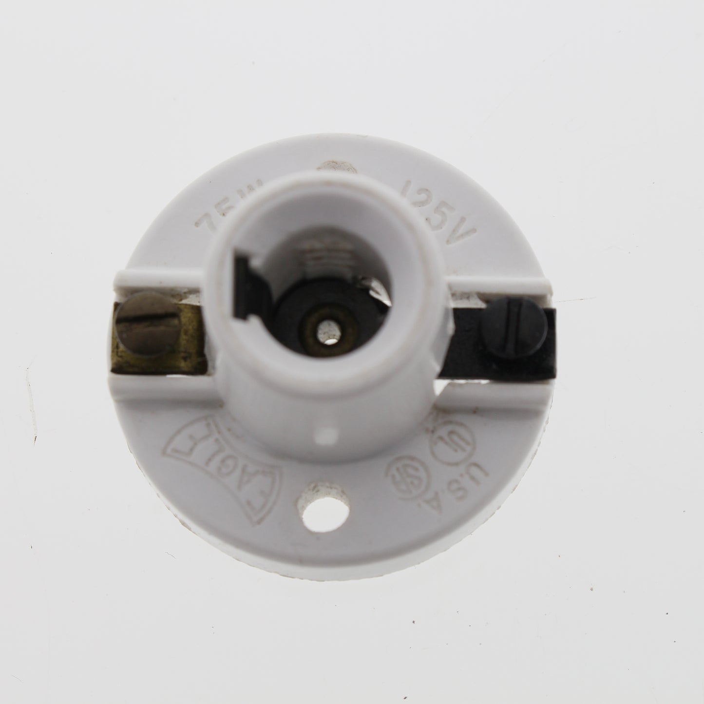 Cooper 303 White Miniature Base 75W 125V Keyless Cleat Lampholder Light Socket