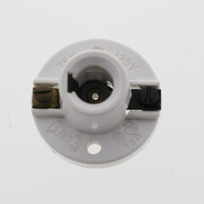 Cooper 303 White Miniature Base 75W 125V Keyless Cleat Lampholder Light Socket