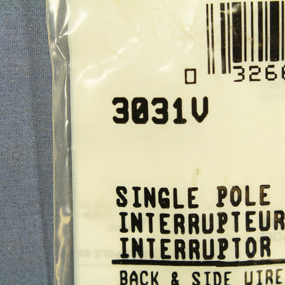 Cooper3031V  Ivory Industrial On/Off Single Pole Toggle Light Switch 30A