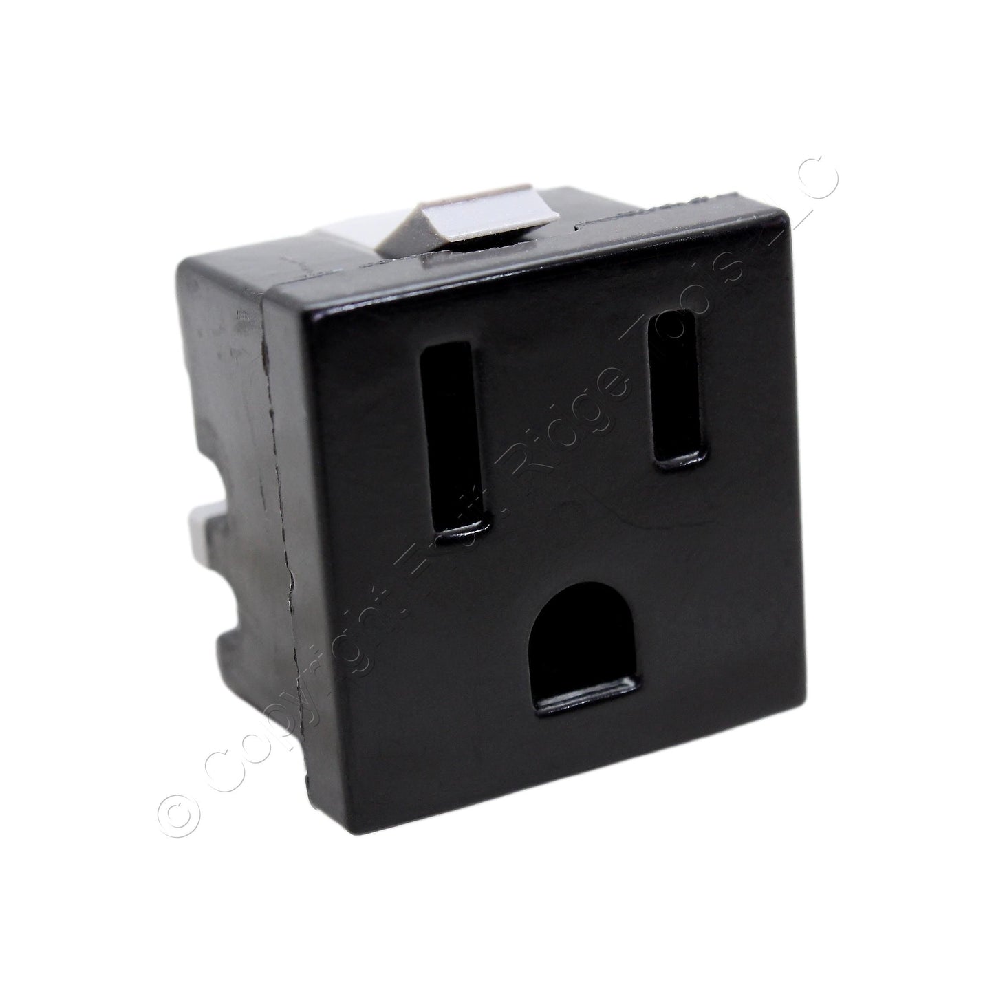Cooper 31BK Black Quick-Connect Snap-In Receptacle w/ Grounding Screw 5-15R 15A
