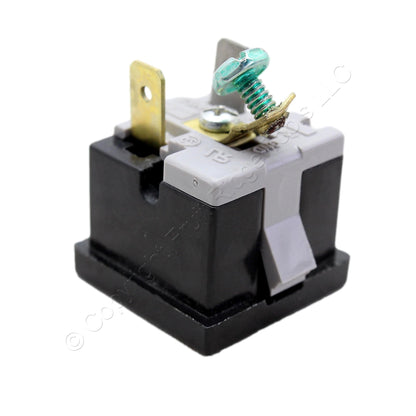 Cooper 31BK Black Quick-Connect Snap-In Receptacle w/ Grounding Screw 5-15R 15A
