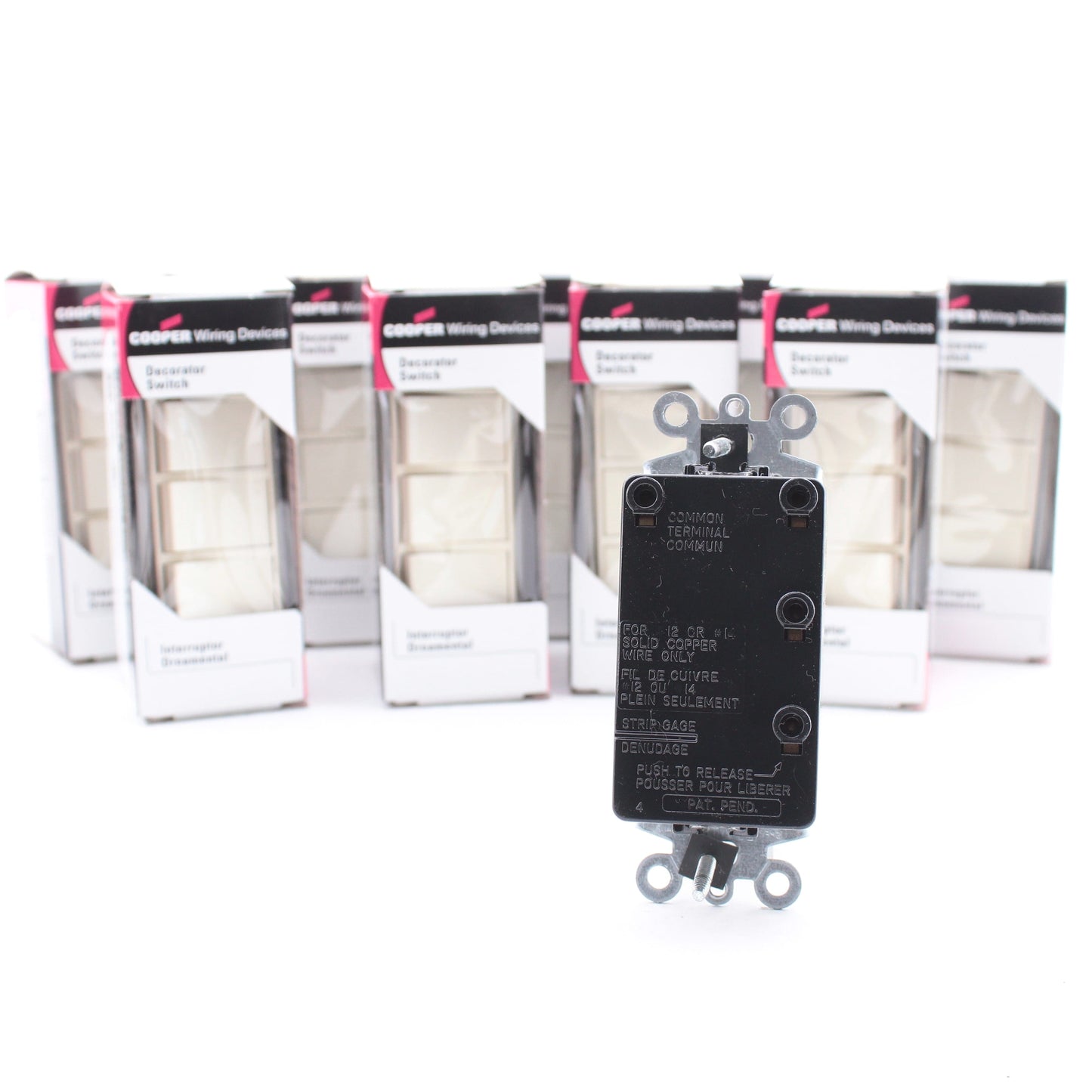 Cooper 3283A-SP Almond Combination Decorator Triple Rocker Switch Controls 10pcs