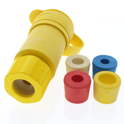 Cooper 3333CW Yellow Watertight Thermoplastic Locking Connector 30A 125/250V
