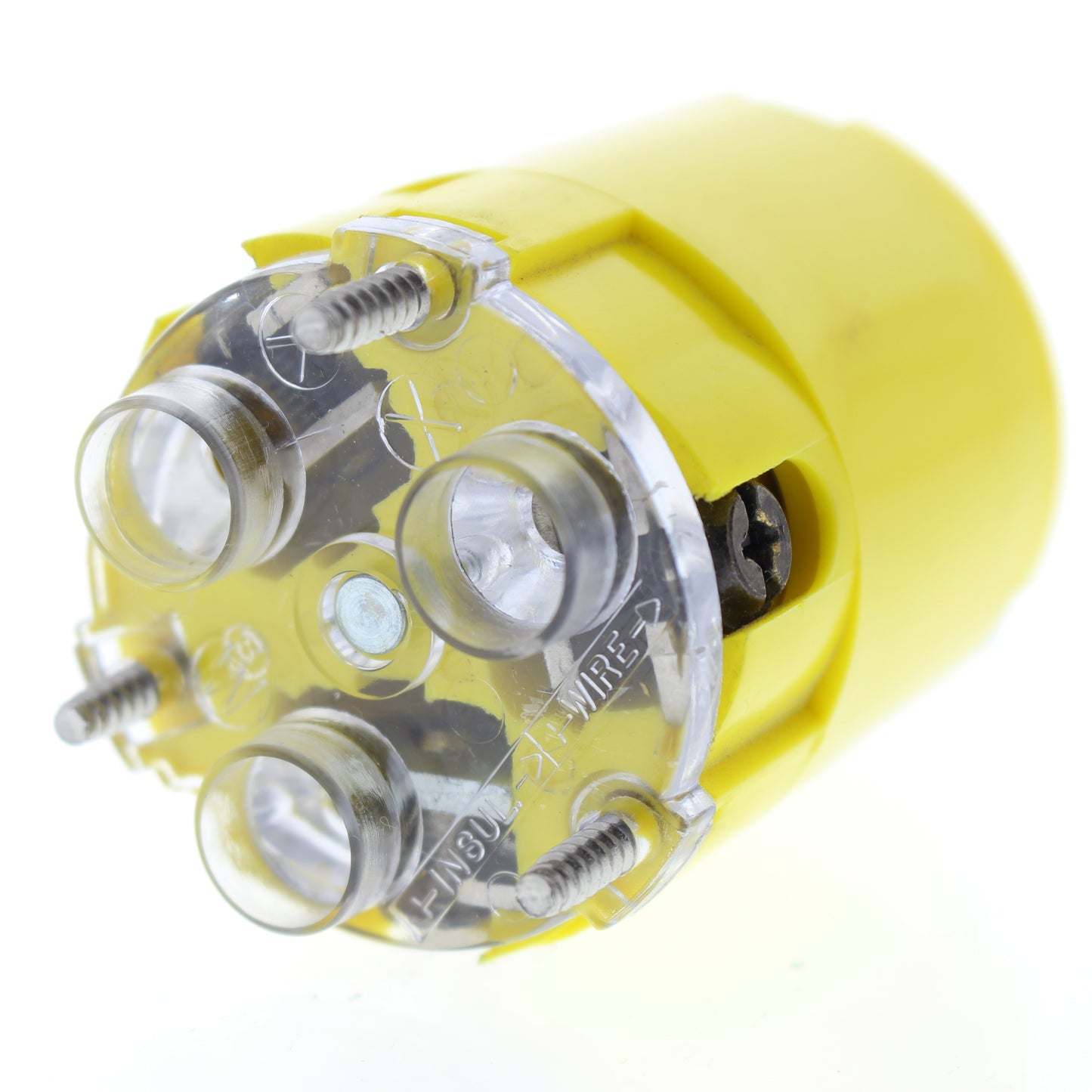Cooper 3333CW Yellow Watertight Thermoplastic Locking Connector 30A 125/250V