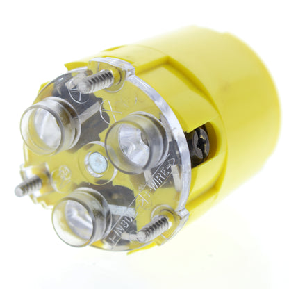Cooper 3333CW Yellow Watertight Thermoplastic Locking Connector 30A 125/250V