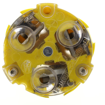 Cooper 3333CY Yellow Watertight 3-Pole 3-Wire 30A 125/250V Locking Connector