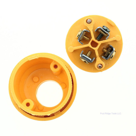 Cooper 3465 Yellow Nylon Twist-Lock Male Plug L14-20P 3-Pole 4-Wire 20A 125/250V