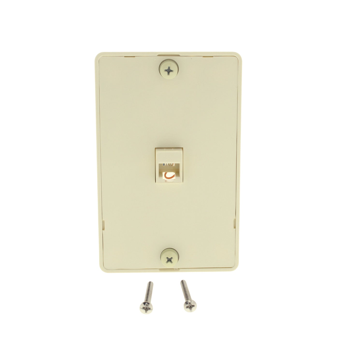 Cooper 3521-4A Almond 1-Gang 4-Conductor Phone Jack Wall Mount Plate Type 630A