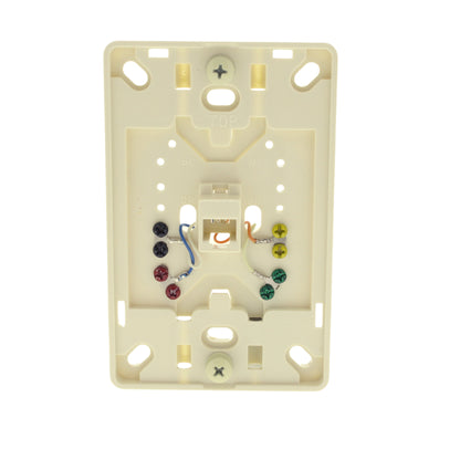 Cooper 3521-4A Almond 1-Gang 4-Conductor Phone Jack Wall Mount Plate Type 630A