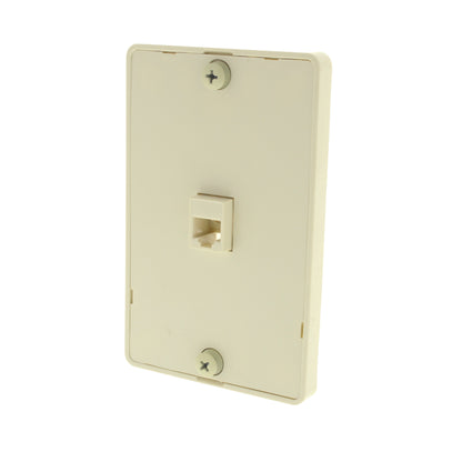 Cooper 3521-4A Almond 1-Gang 4-Conductor Phone Jack Wall Mount Plate Type 630A