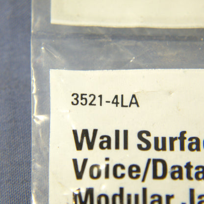 Cooper Lt Almond 4-Conductor Telephone Jack Wall Mount Plate Type 630A 3521-4LA