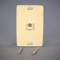 Cooper Lt Almond 4-Conductor Telephone Jack Wall Mount Plate Type 630A 3521-4LA