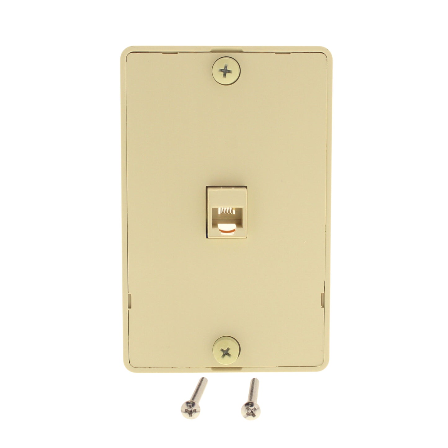 Cooper 3521-4V Ivory 1-Gang 4-Conductor Phone Jack Wall Mounting Plate Type 630A