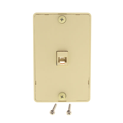Cooper 3521-4V Ivory 1-Gang 4-Conductor Phone Jack Wall Mounting Plate Type 630A