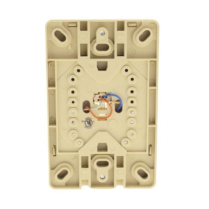 Cooper 3521-4V Ivory 1-Gang 4-Conductor Phone Jack Wall Mounting Plate Type 630A