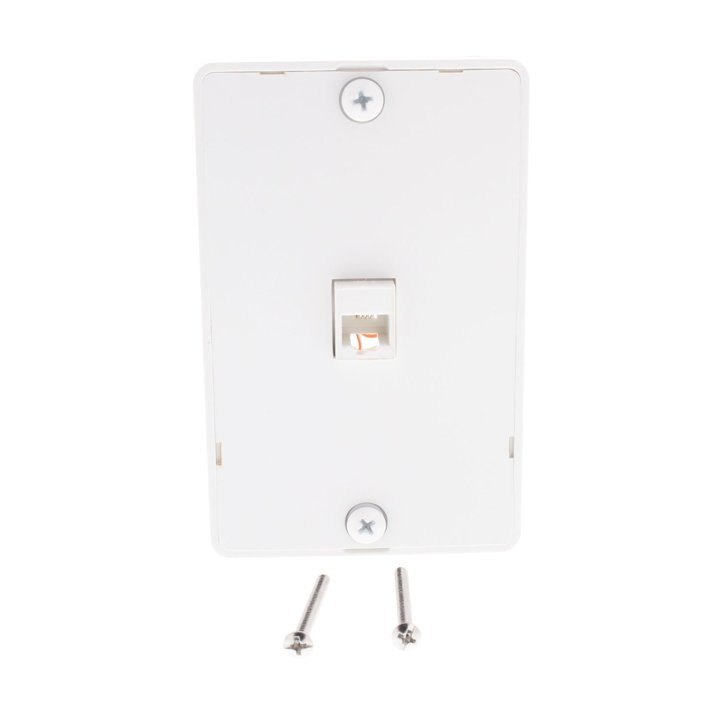 Cooper 3521-4W White 1-Gang 4-Conductor Phone Jack Wall Mounting Plate Type 630A