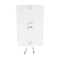 Cooper 3521-4W White 1-Gang 4-Conductor Phone Jack Wall Mounting Plate Type 630A
