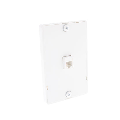 Cooper 3521-4W White 1-Gang 4-Conductor Phone Jack Wall Mounting Plate Type 630A
