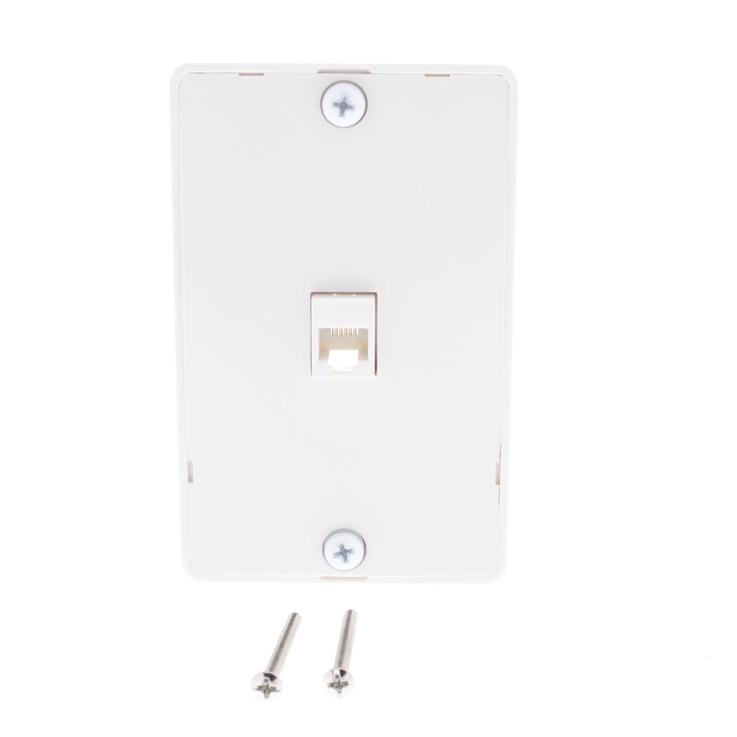 Cooper 3521-6W White 1-Gang 6-Conductor Phone Jack Wall Mounting Plate Type 630A