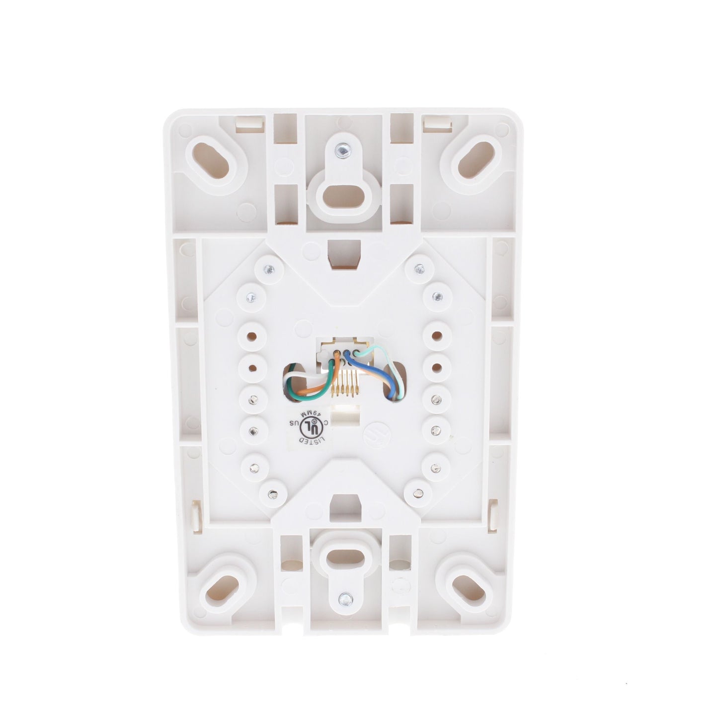 Cooper 3521-6W White 1-Gang 6-Conductor Phone Jack Wall Mounting Plate Type 630A